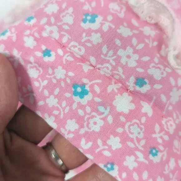 Vintage Handmade Dress Girls Dress Size 12-18m Pink Floral Butterfly - Picture 5 of 5